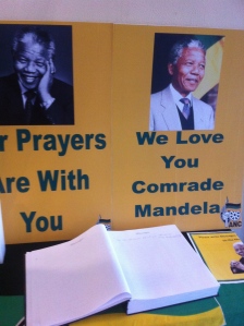 Signing the Mandela guest book in Durban (Seth J. Frantzman)